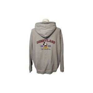 Disney Mickey Resort Charm Hoodie Women XXL Gray Zip Front